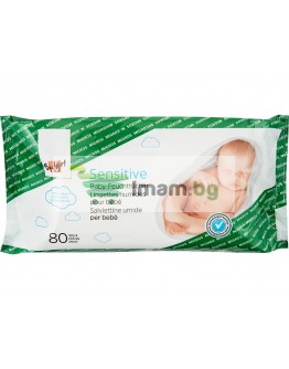 Мокри кърпи бебешки Sensitive 80 броя